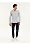 Navy Blue Slim Fit Cotton Striped Shirt 50288628-Vr033 - 4