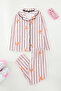 Pudra Yumuşak Dokulu Kız Çocuk Baskılı Örme Pijama Takım TKDAW25AU00126 - 3