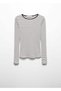 T-Shirt with Striped Twill - 3
