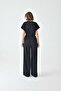Women's Belted Jumpsuit Black 30724 - 7