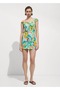 Patterned Short Dress - 2