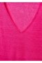Linen T-shirt with V-neck - 6
