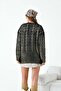 Women's Foil Print Detailed Sweater Black 20924 - 7