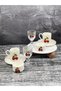 Porcelain Cherry Cup Set for 2 People and 2 item(s) Porcelain Cherry Turkish Delight Bowls and 2 Glass Cups - 2