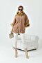 Garmi Fur Detailed Poncho Biscuit - 3