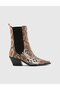 Diane Genuine Printed Leather Women's Brown Heeled Boots - 3