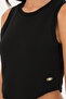 Women's Black Crew Neck Crop Basic T-Shirt 50288570-Vr046 - 7