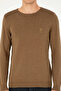Men's Slim Fit Crew Neck Khaki Melange Basic Sweater 50288888-Vr125 - 6