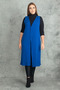 Women's Large Size Saxe Lacing Detailed Unlined Long Vest 65N38333