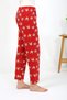 Fashion Stripe Women Combed Cotton Patterned Single Bottom Pajamas 27530 Burgundy - 3