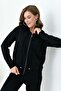 Women's Zippered Double Suit Black 20663 - 2