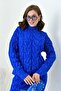 Women's Glitter Detailed Double Suit Cobalt Blue 20731 - 3