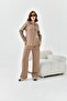 Women's Trousers Set Camel 30727