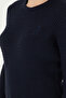Women's Navy Blue Crew Neck Basic Sweater 50288979-Vr033 - 7