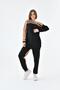 Ftz Women's Striped Double Suit Black 20658