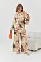 Women's Foil Detail Kimono Set Beige 30811 - 4
