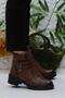 42836 Tan Original Genuine Leather Fur Lined Non-Slip Sole Women's Boots - 5