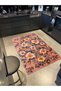 Paris Collection Powder Pink Themed Floral Rose Patterned Modern Decorative Carpet 62