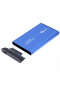 2126 2.5 بوصة USB 3.0 Sata Harddisk HDD Box بسرعة 5 جيجابت في الثانية + حافظة - ألومنيوم أزرق - 4