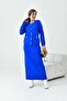 Women's Shoulder Detailed Skirt Suit Cobalt Blue 20721