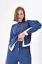 Women's Stripe Detailed Double Suit Indigo 20631 - 3