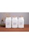 3-Piece Bamboo Lid 1000 ml Porcelain Tea Candy Salt Storage Jar Set Pulses Jar