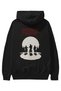 Stranger Things Back Printed Black Oversize Hooded Sweatshirt Men Women - 2