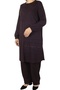 Women's Trouble Coscorse Fabric Winter Stone Front Pant Waist Rubbered Double Set - 2