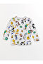 Crew Neck Long Sleeve Tasmanian Devil Printed Baby Boy Pajamas - 2