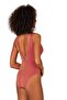Women's Glitter Pink Swimsuit with Lacing Detail - 2