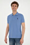 Men's Slim Fit Polo Neck Dark Blue Basic T-Shirt 50289344-Vr032 - 3