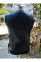 Genuine Leather Biker Leather Vest with Hook Buttons. - 3