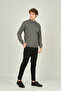 Men's Half Turtleneck Wool Sweater 6091024   Dark Gray - 3