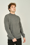 Men's Half Turtleneck Wool Sweater 6091024   Dark Gray - 2