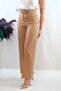 Fashionable Striped Belted Trousers Mink