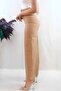 Fashionable Striped Belted Trousers Mink - 2