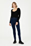 Women's Black V-Neck Sweater 50293163-Vr046 - 4