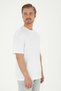 Men's Comfort Fit Crew Neck White T-Shirt 50294216-Vr013