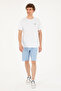 Men's Regular Fit Crew Neck White T-Shirt 50294290-Vr013 - 4