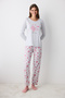 Sleep Time Light Gray Trousers Pajama Set