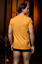 Basic V-Neck Yellow Men's T-Shirt - 4