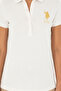 Women's Ecru Basic Polo Neck T-Shirt 50280071-Vr019 - 6
