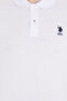 Men's White Basic Polo Neck T-Shirt 50263238-Vr013 - 7