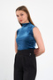 Velvet Fisher Collar Sleeveless T-Shirt - 3