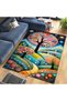 Lina Collection Multicolored Trees and Nature Patterned Woven Base Modern Decorative Carpet Lina23 - 2
