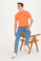 Men's Orange Basic Polo Neck T-Shirt 50262933 -Vr051 - 4