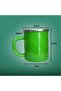 Enamel Mug Camper Cup Retro Mug 350 ml 8cm Green - 3