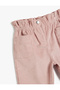 Velvet Trousers with Tie Waist and Pockets, Ribbed - 3