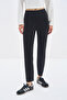 Edge Pants - Neoprene Look Soft Anti-Slip Fabric High Waist Slim Fit Black Pants - 3