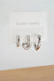 Women's Vip Series Baguette Zircon Stone 3-Piece Earring Set - 2